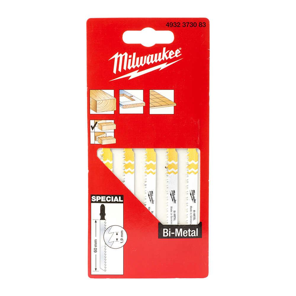 MILWAUKEE Dekupaj Bıçağı Parke Laminat Bi-Metal 60 mm 5 Adet