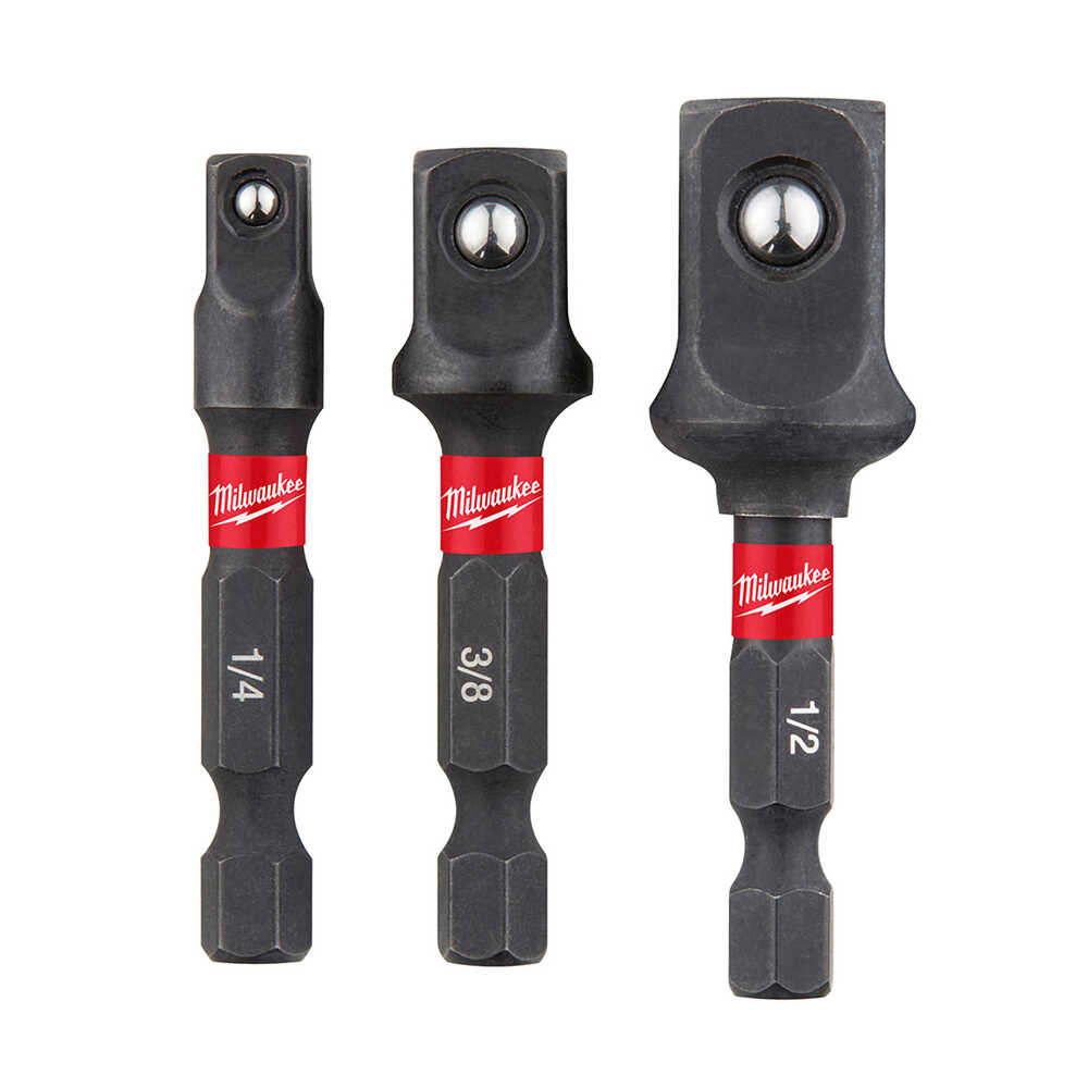 MILWAUKEE Lokma Adaptor Seti HEX 1/4 - 3/8 -1/2 3 Parça