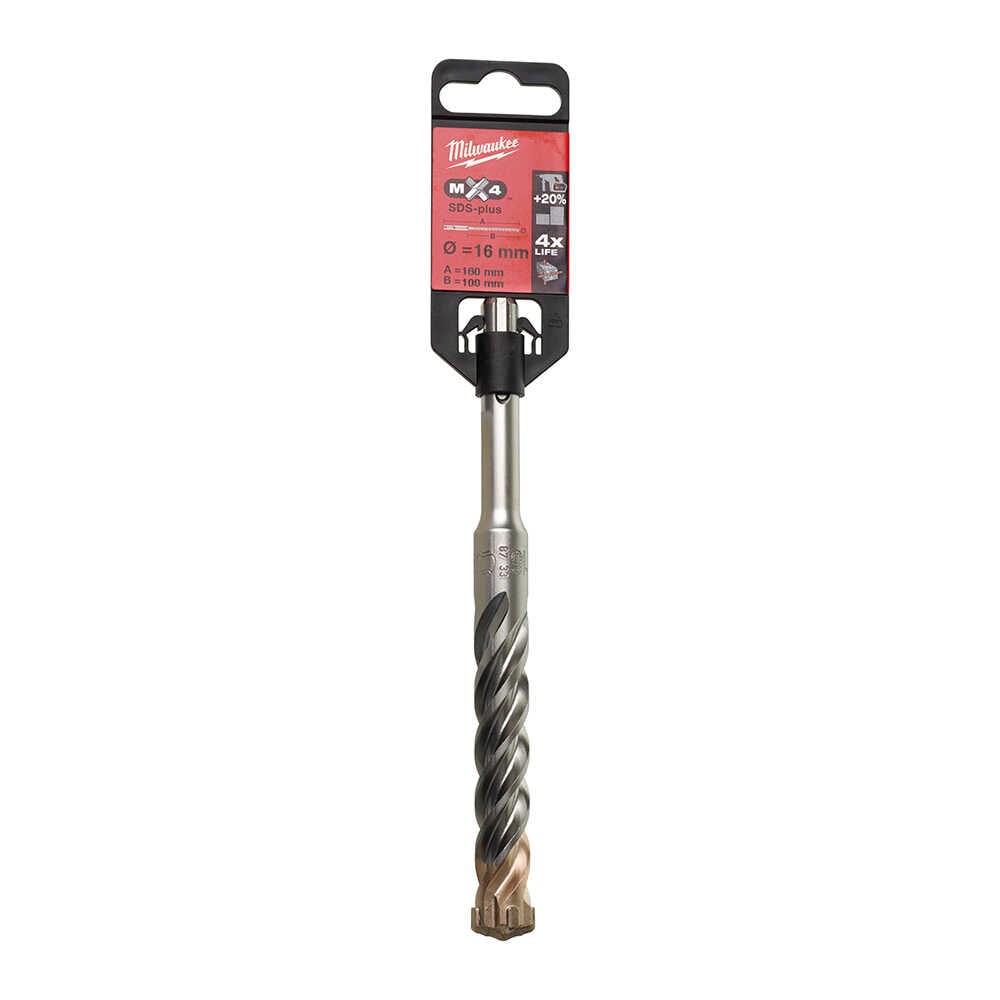 MILWAUKEE SDS-PLUS MX4 Elmaslı Matkap Ucu 16 x 160 mm