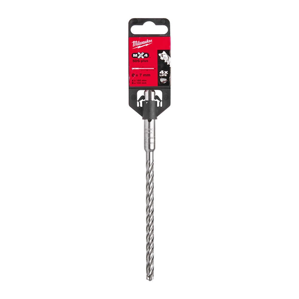 MILWAUKEE SDS-PLUS MX4 Elmaslı Matkap Ucu 7 x 165 mm