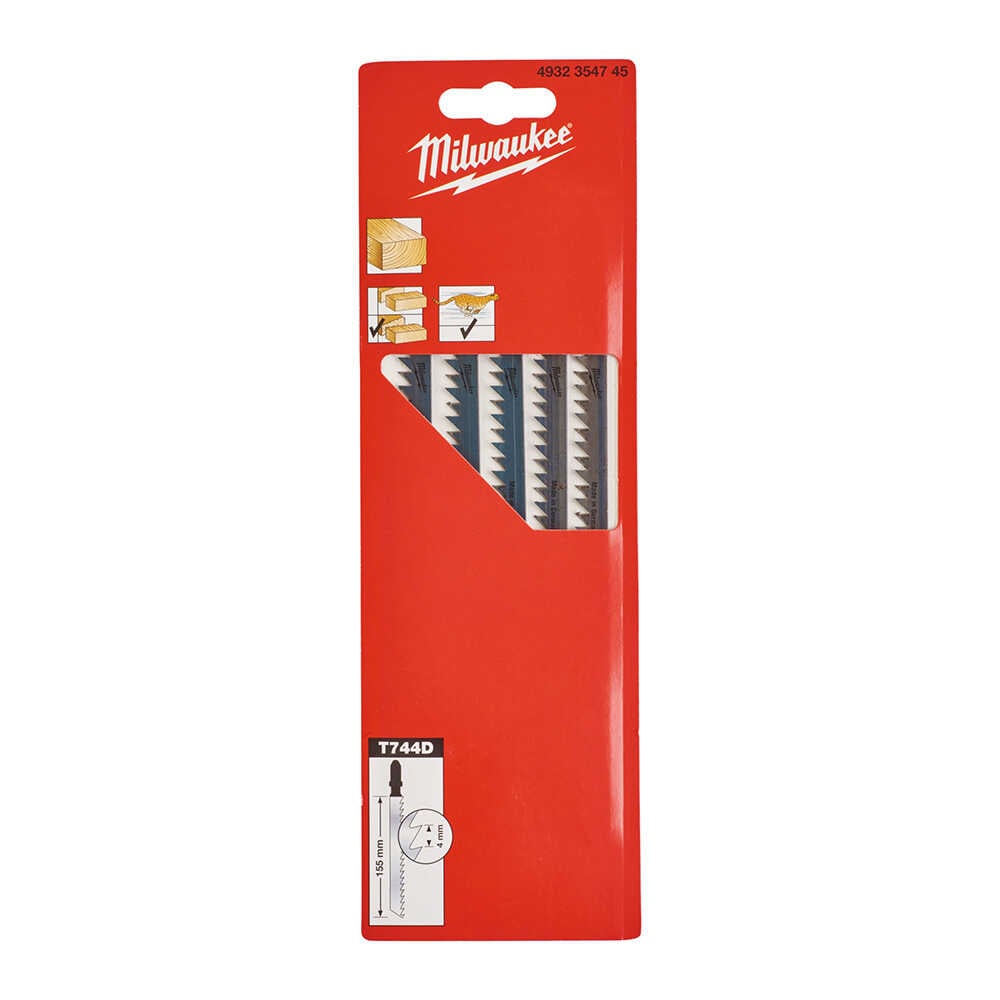 MILWAUKEE T744D Dekupaj Bıçağı Ağaç Hızlı Kesim 155 mm 5 Adet