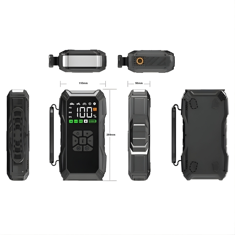PARS 1085 Dijital Lastik Şişirme Pompası ve Jump Starter 13000Mah