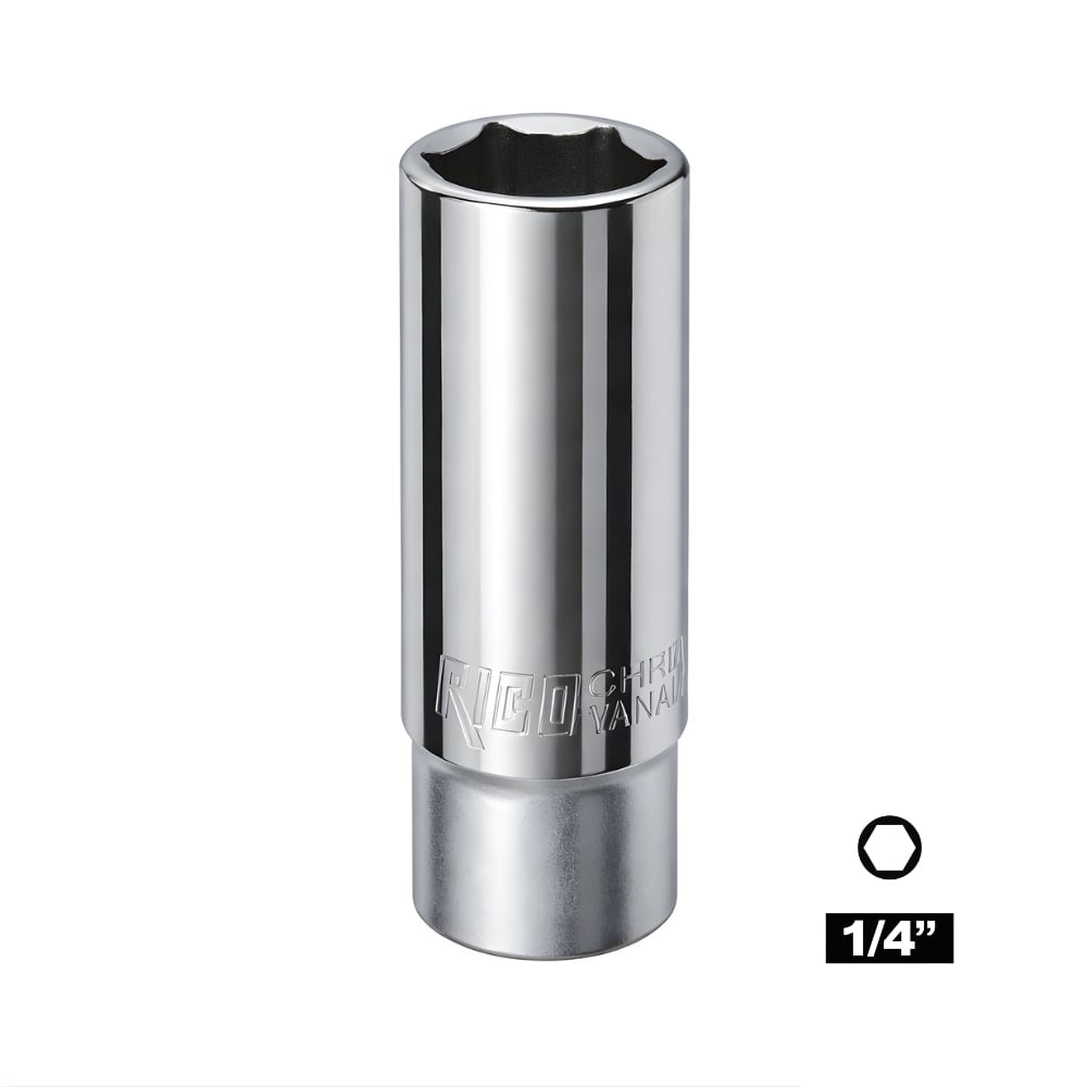 RICO 1/4 Altı Köşe Derin Lokma 14 mm