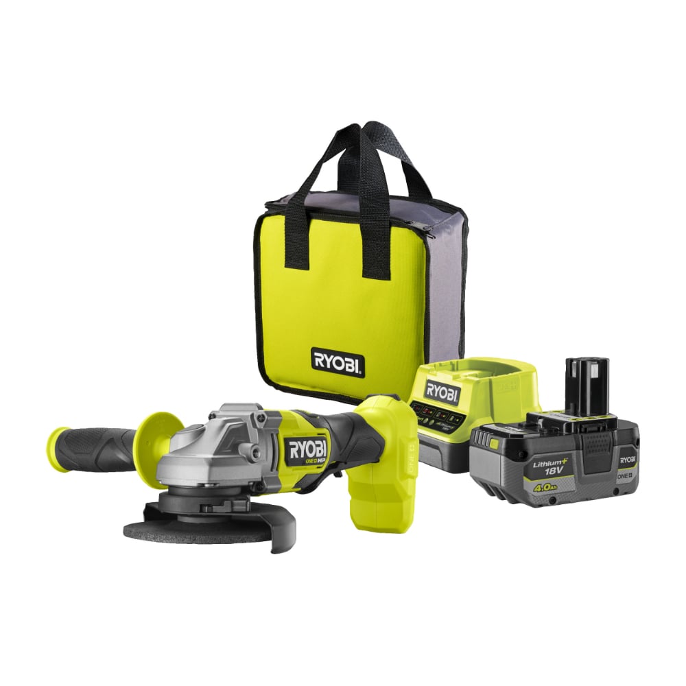 RYOBI RAG18X-1C40S Akülü Avuç Taşlama Makinesi One+ Kömürsüz 18V Li-Ion 4 Ah