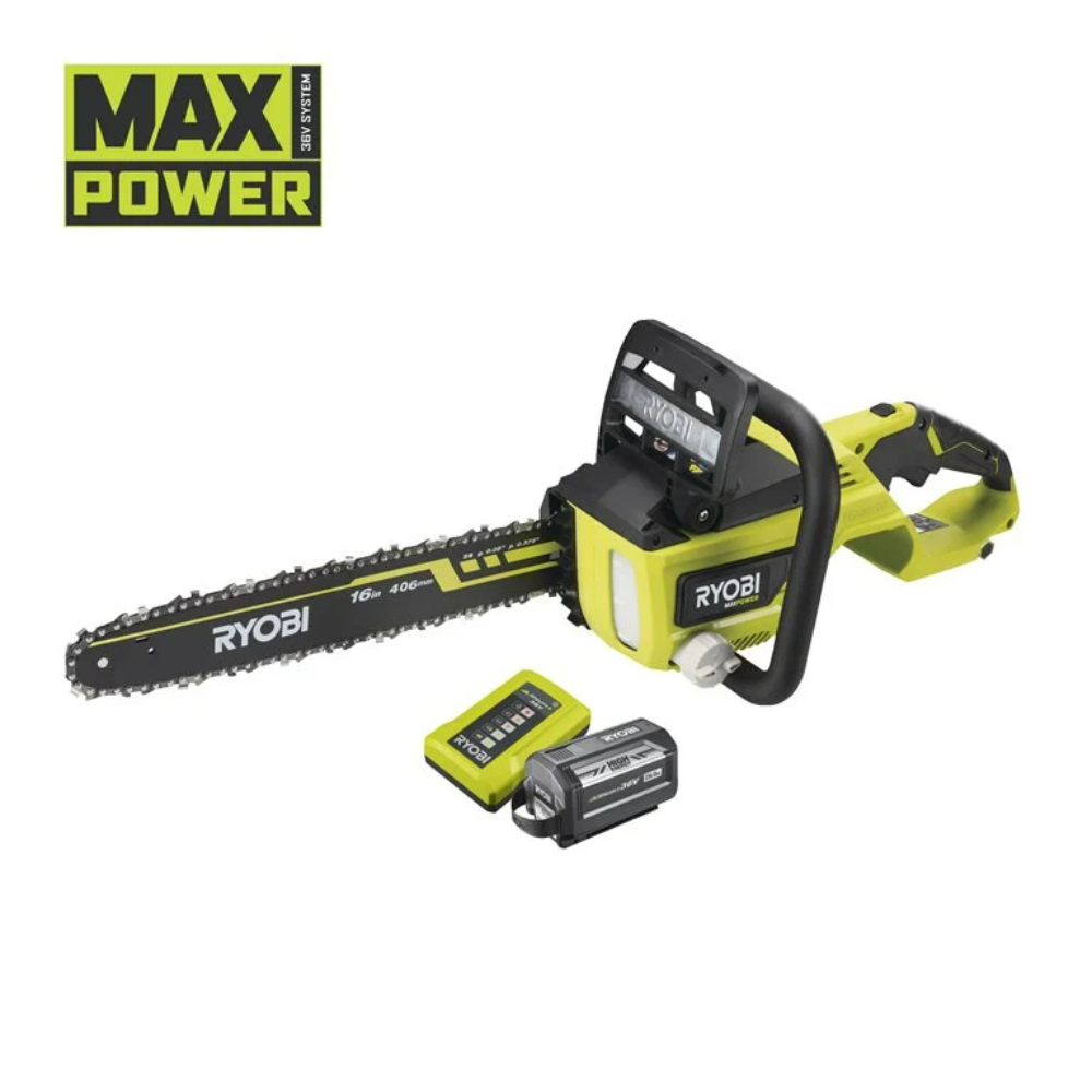 RYOBI RY36CSX40B-160 Akülü Ağaç Kesme Motoru Kömürsüz 36V 6 Ah 40 cm Pala