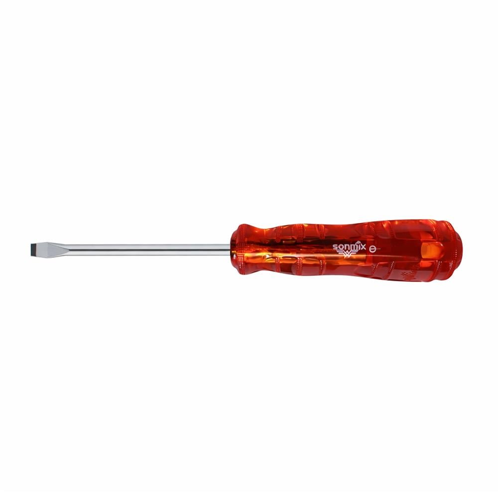 SONMIX Darbeli Düz Uçlu Tornavida Şeffaf 10 x 200 mm
