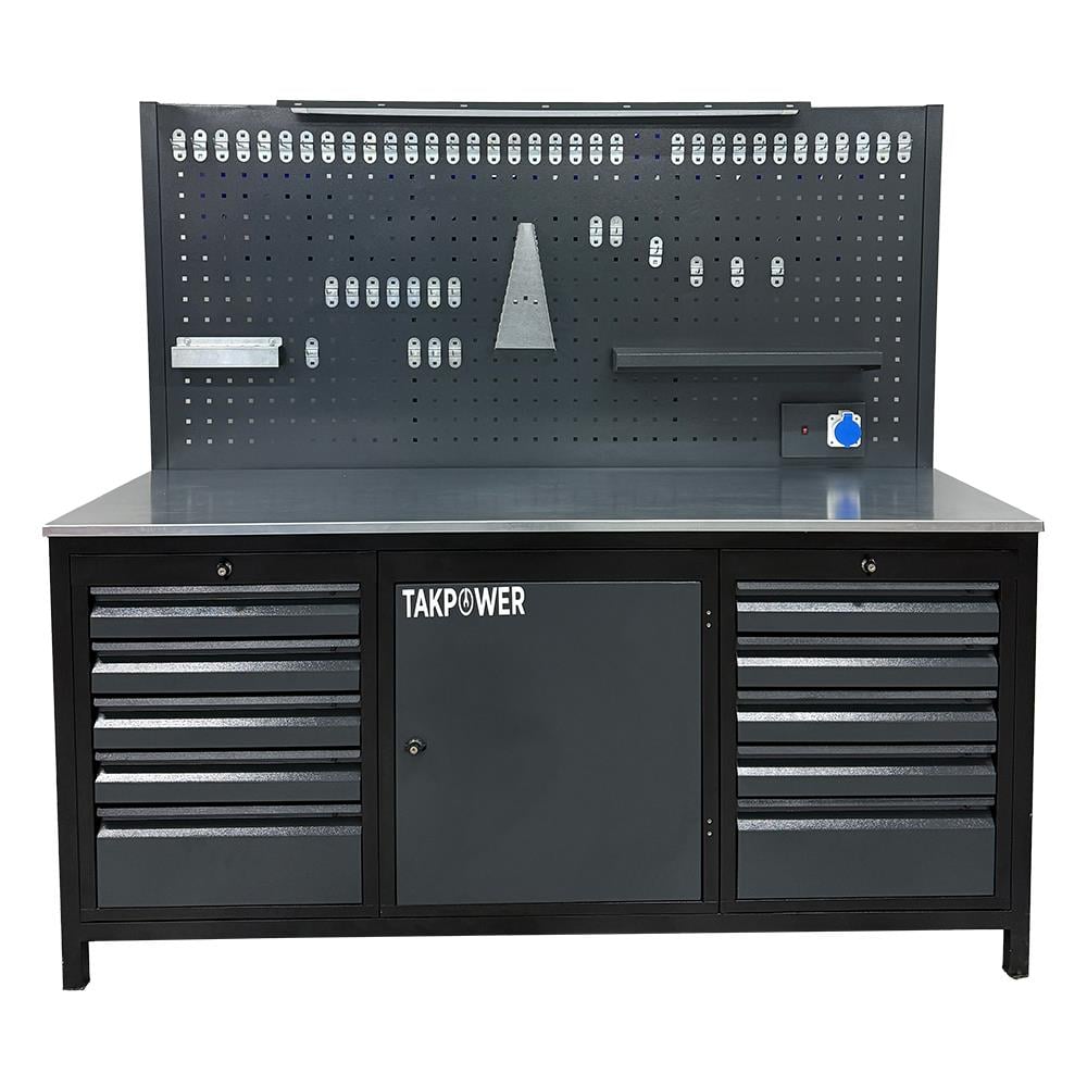 TAKPOWER TTR4410 2 Metre Takım Tezgahı 10 Çekmeceli 1 Dolaplı