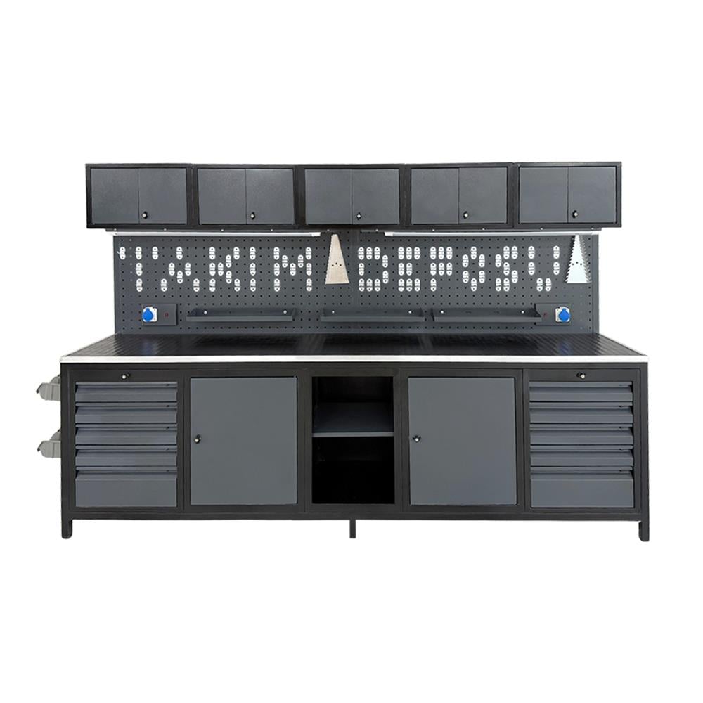 TAKPOWER TTR4431 3 Metre Takım Tezgahı 10 Çekmeceli 10 Dolaplı Ara Bölmeli
