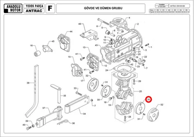 Antrac Kapak-Transmisyon Aks Çıkışı A20452750098-3