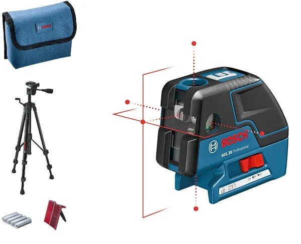 Bosch GCL 25+BT 150 Tripod Nokta ve Çizgi Lazeri 0601066B01