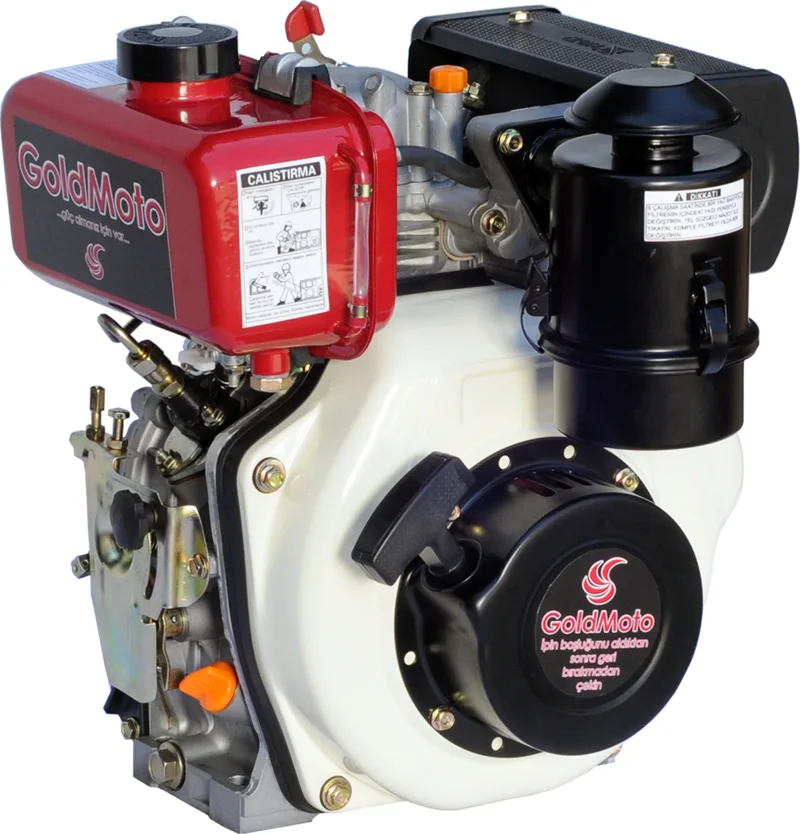 GoldMoto GM170FE-G5 Dizel Motor 5 Hp İpli ve Marşlı Krank Mili Konik ve Kamalı