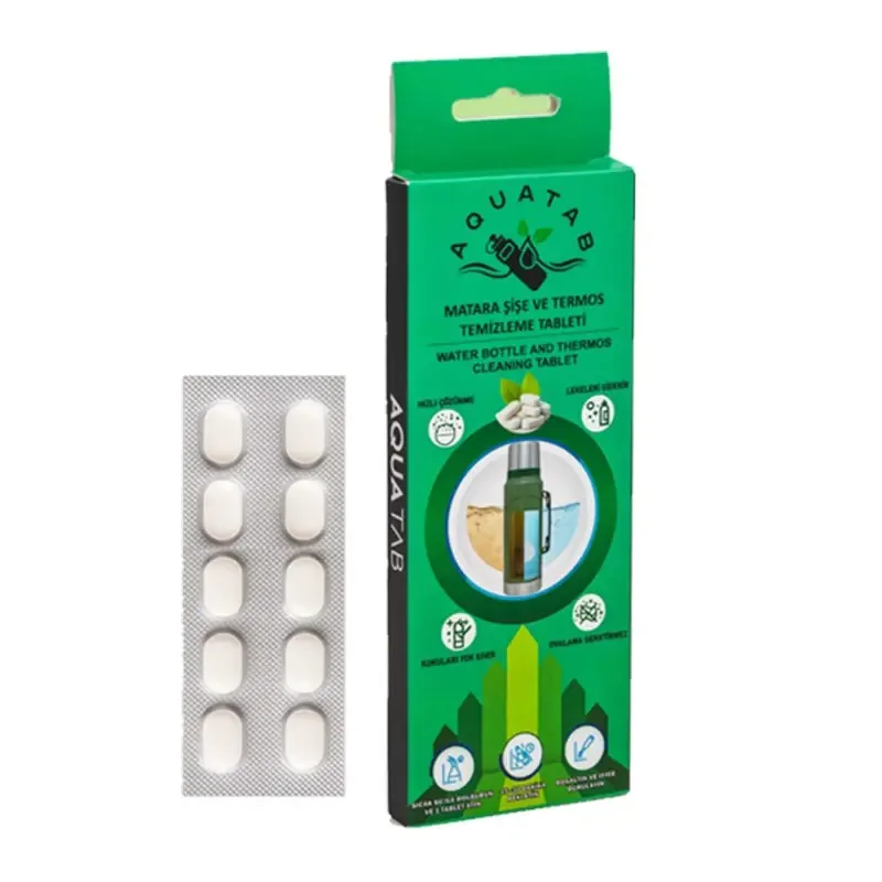 AquaTab A002-2 Matara ve Termos Temizleme Tableti, 10 Adet