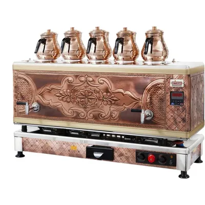 Ateşe Titanium Bakır Akıllı Dijital Çay Makinesi - 5 Demlikli - TAGE05