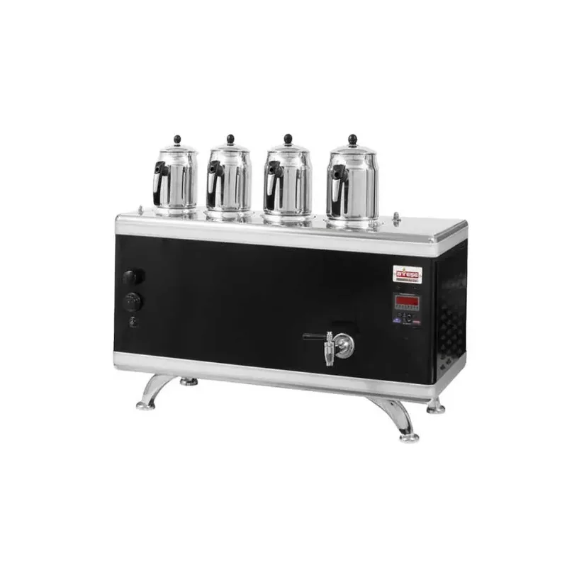 Ateşe Titanium Compact Akıllı Statik Çay Kazanı Gazlı Elektrikli 4 Demlikli