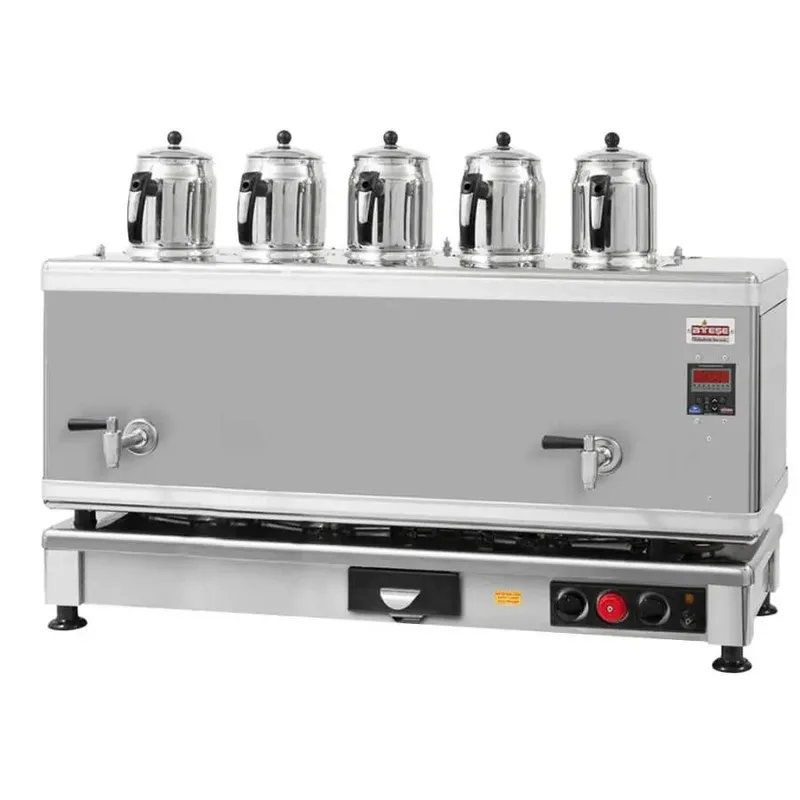 Ateşe Titanium İnoks Akıllı Dijital Çay Makinesi - 5 Demlikli - TIGE05