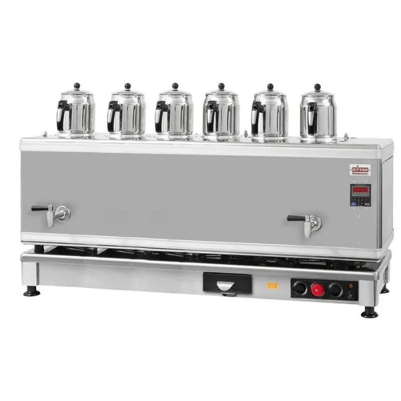 Ateşe Titanium İnoks Akıllı Dijital Çay Makinesi - 6 Demlikli - TIGE06
