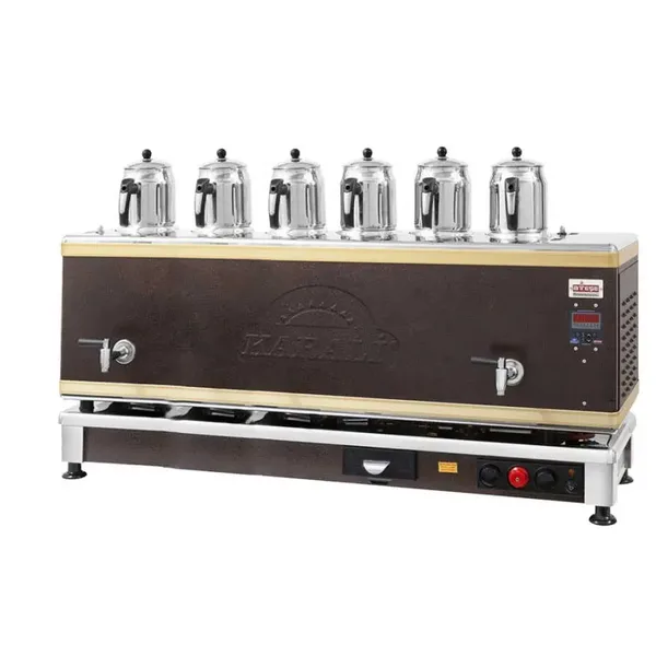 Ateşe Titanium Statik Akıllı Dijital Çay Kazanı - 6 Demlikli - TSGE06