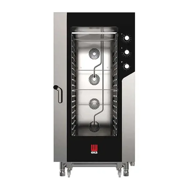 Eka Konveksiyonlu Elektromekanik Fırın Nemlendirmeli Gn 1/1 20 Tepsi Kapasiteli Elektrikli MKF-2011S
