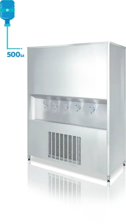 Emsaş EM500 Soğuk Su Sebili, 500 Litre, Komple Paslanmaz,4 Musluklu
