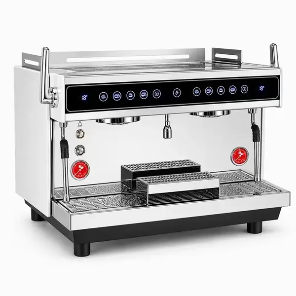 Felvini Armor Tam Otomatik Espresso Kahve Makinesi Yüksek Kaşık PID Kontrollü 2 Gruplu Beyaz