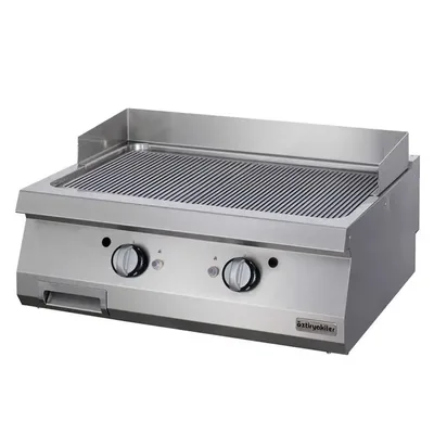 Öztiryakiler 700 Seri Set Üstü Grill Plate Oluklu Elektrikli 80*70*30