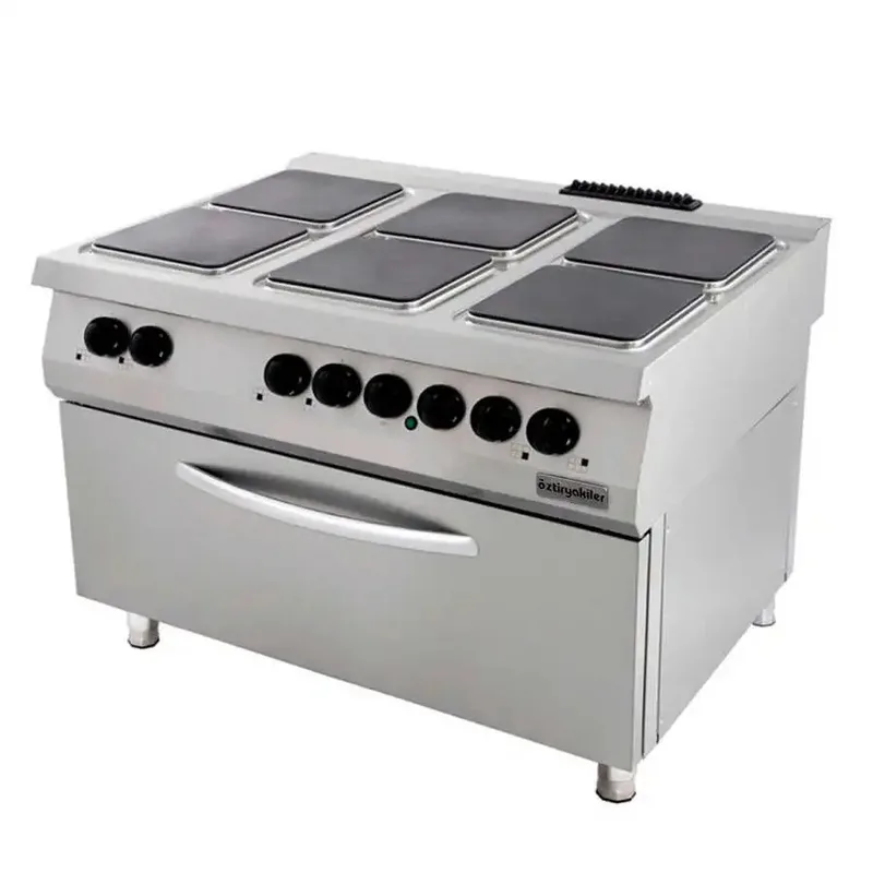 Öztiryakiler 900 Seri Kuzine Büyük Fırınlı Elektrikli 6 Kare Plate 120*90*85