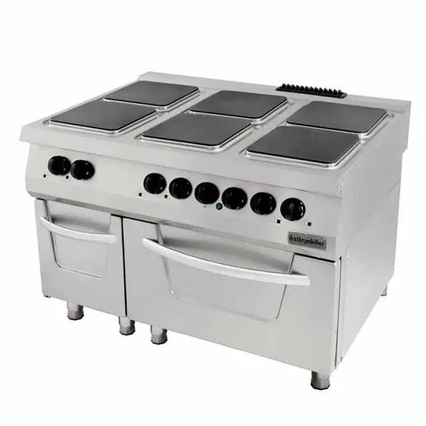 Öztiryakiler 900 Seri Kuzine Fırınlı Elektrikli 6 Kare Plate 120*90*85
