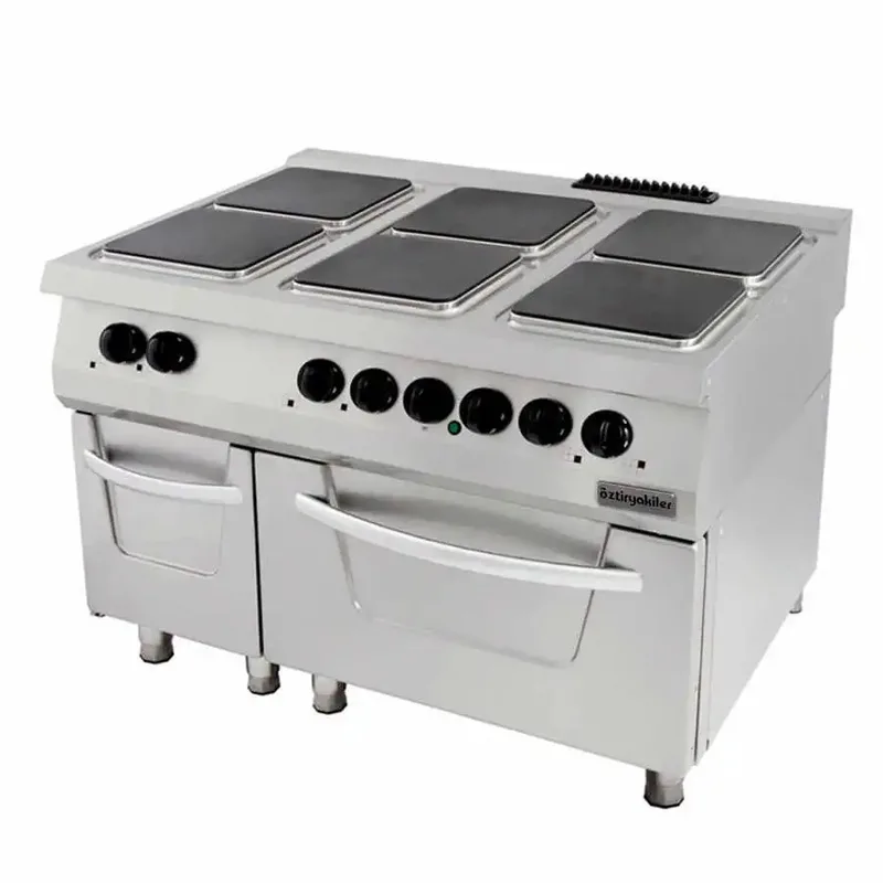 Öztiryakiler 900 Seri Kuzine Fırınlı Elektrikli 6 Kare Plate 120*90*85