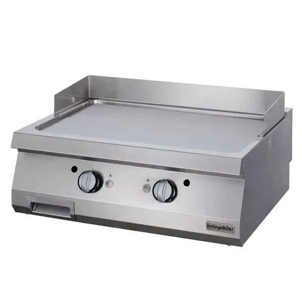 Öztiryakiler 900 Seri Set Üstü Grill Plate Düz Gazlı 80*90*30-Sert Krom Kaplı