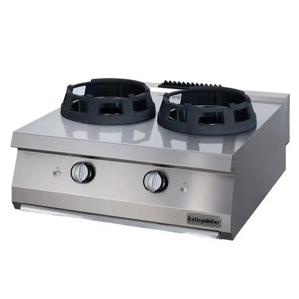 Öztiryakiler 900 Seri Set Üstü Wok Ocak İkili Gazlı 80*90*30