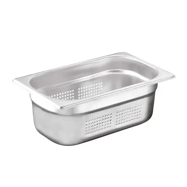 Öztiryakiler Gastronorm Küvet, Delikli, Standart, GN 1/4, 26.5x16.2x10cm