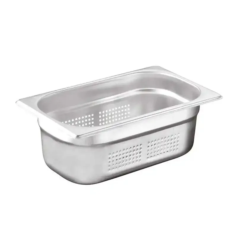 Öztiryakiler Gastronorm Küvet, Delikli, Standart, GN 1/4, 26.5x16.2x10cm