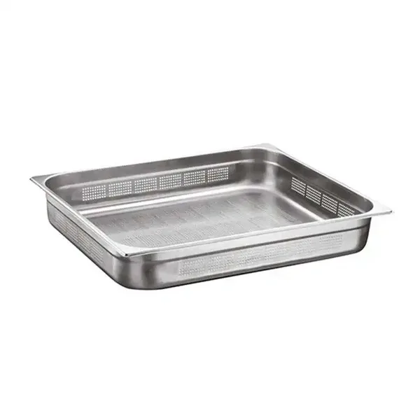 Öztiryakiler Gastronorm Küvet, Delikli, Standart, GN 2/1, 65x53x6.5 cm