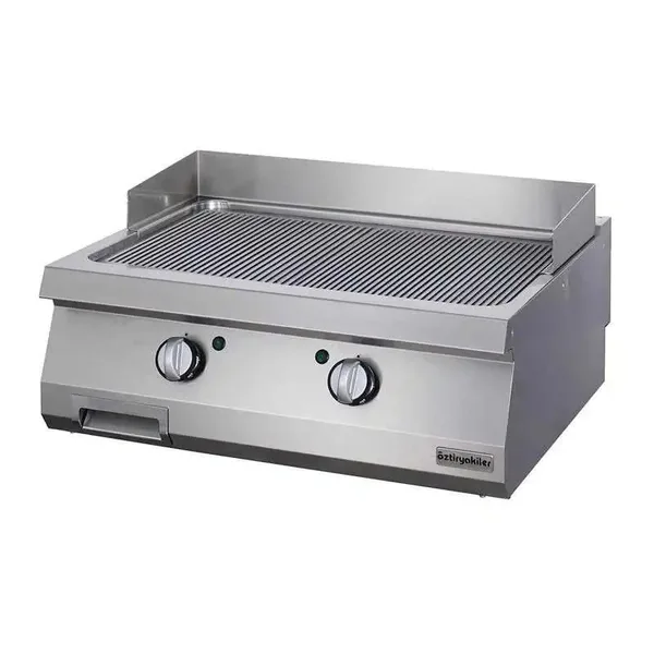 Öztiryakiler OGE 8070 N C Grill Plate Oluklu Elektrikli 80x70 cm Sert Krom Kaplı