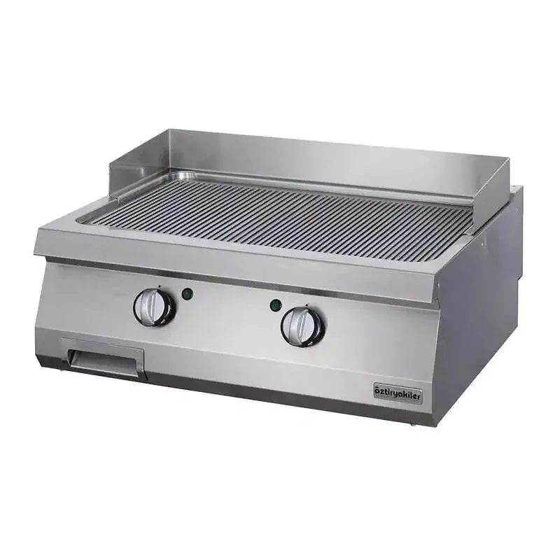Öztiryakiler OGE 8070 N C Grill Plate Oluklu Elektrikli 80x70 cm Sert Krom Kaplı