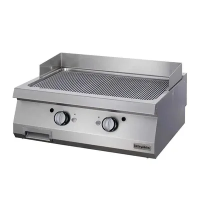 Öztiryakiler OGG 8070 N Grill Plate Oluklu Gazlı 80x70 cm Sert Krom Kaplı