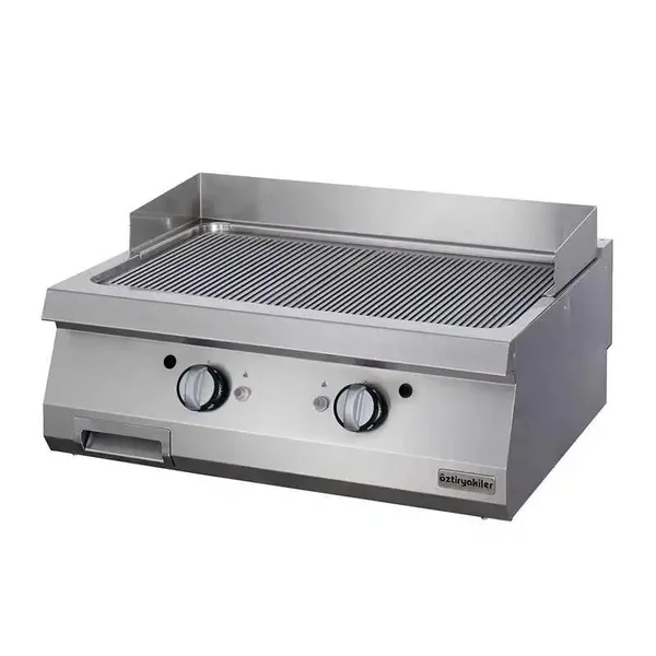 Öztiryakiler OGG 8070 N Grill Plate Oluklu Gazlı 80x70 cm Sert Krom Kaplı
