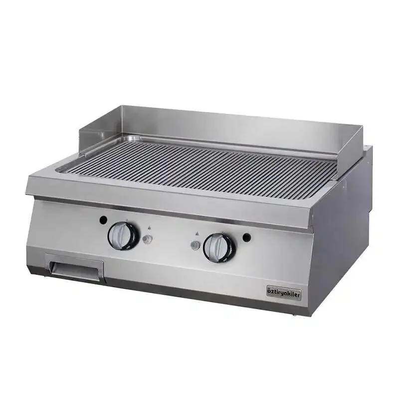 Öztiryakiler OGG 8070 N Grill Plate Oluklu Gazlı 80x70 cm Sert Krom Kaplı