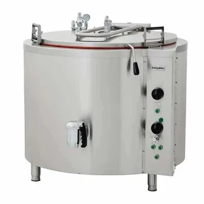 Öztiryakiler Sabit Model İndirekt Kaynatma Tenceresi Silindirik Kazanlı 500 lt Elektrikli