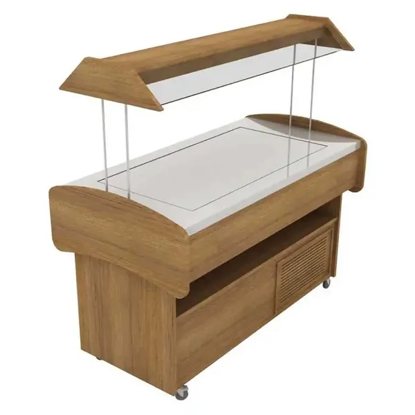 Öztiryakiler Soğutmalı Düz Yüzeyli Saladbar, 153x149x78 cm, Elektrikli