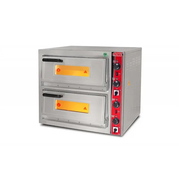 SGS PO / 4040 DE Çift Katlı Pizza Fırını Elektrikli 1+1 Pizza Ø