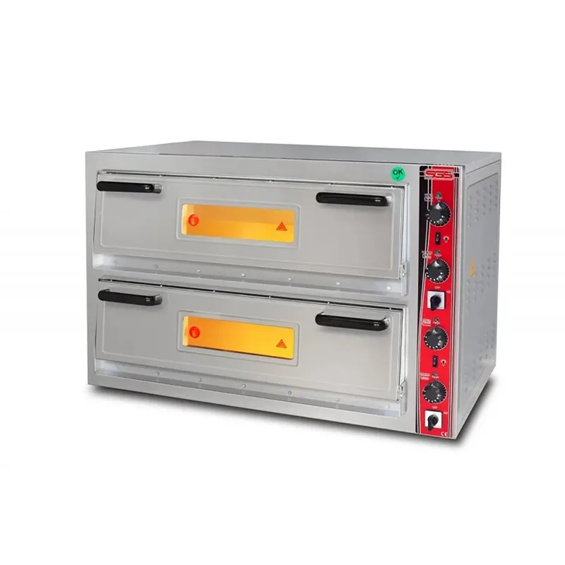 SGS PO / 6292 DE Çift Katlı Pizza Fırını Elektrikli 6+6 Pizza Ø