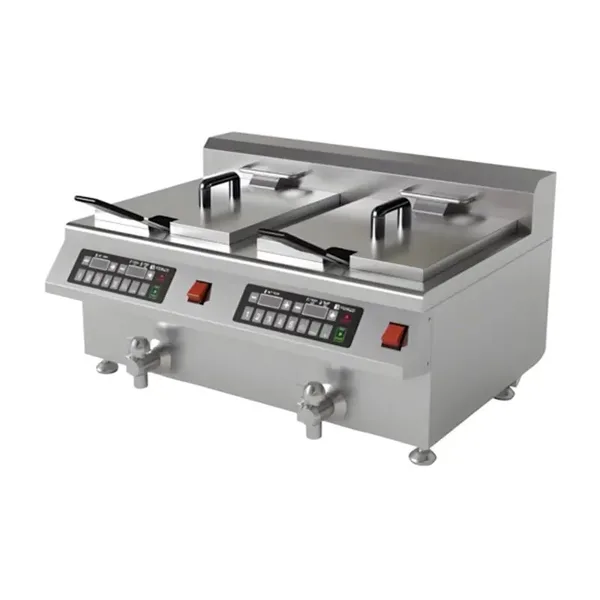 Vosco VSL FRT2C12B Elektrikli Fritöz, Çiftli, 12+12 Litre