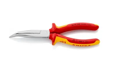 KNIPEX 2626200 (LEYLEK BURNU TİPİ PENSE) VDE EĞRİ AĞIZ KARGABURUN