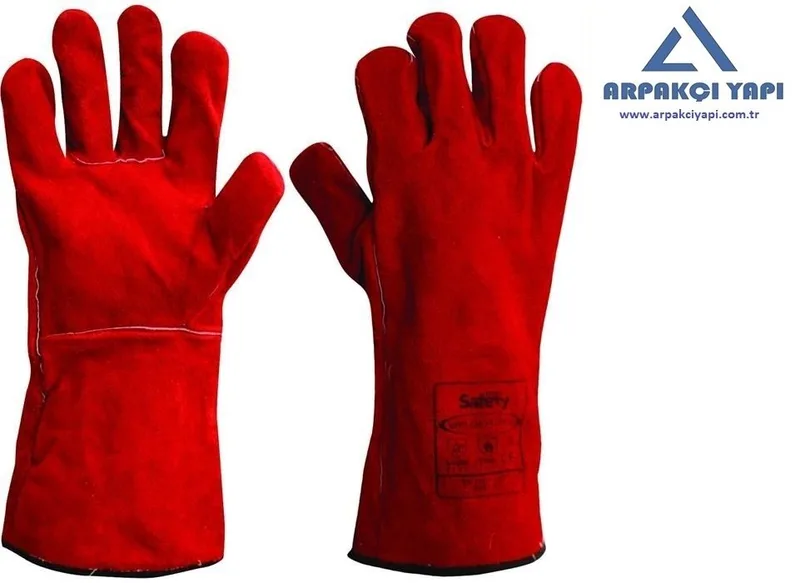 Maxsafety Welder-Pro Kırmızı Deri Kaynakçı Eldiveni No:10