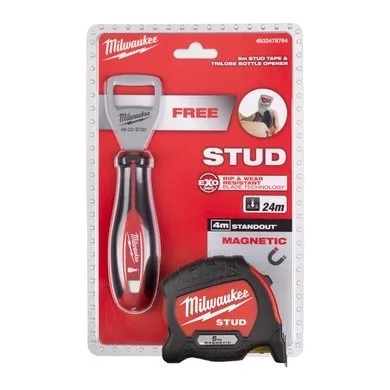 Milwaukee Studtm Şerit Metre 5Mt + Şişe Açacak
