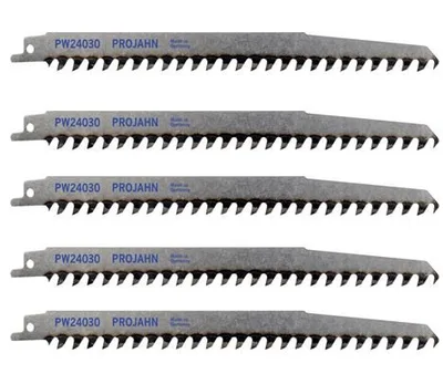 Projahn 64108 220MM Ahşap Kılıç Testere Hızlı Kesim Bıçağı 5 Adet Germany