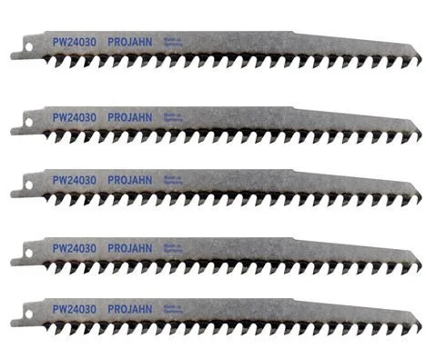 Projahn 64108 220MM Ahşap Kılıç Testere Hızlı Kesim Bıçağı 5 Adet Germany
