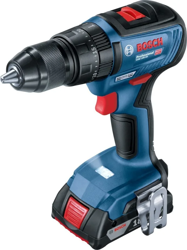 Bosch GSB 18V-50 (2x2.0Ah) Akülü Darbeli Matkap 06019H5100