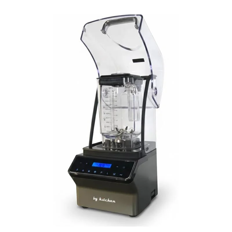 By Kitchen Vortex Silencer Pro Gürültü Önleyici Kapaklı Dijital Bar Blender, 2 L, 1800 W, Gri